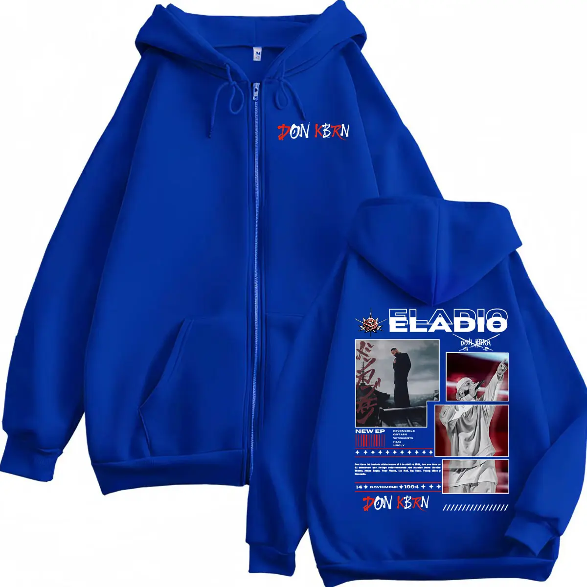 Eladio Carrion DON KBRN 2025 New Album Merch Zipper Hoodie Hip Hop Vintage Zip Up Pullovers Men Women Casual Fashion Sweatshirts
