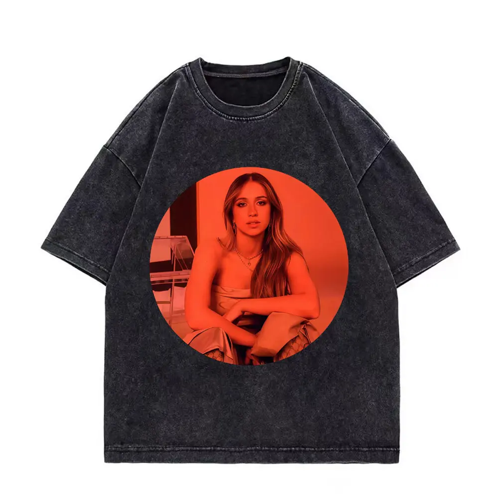 Singer Tate McRae Miss Possessive Tour 2025 T-shirt Men Women Harajuku Vintage Washed T-shirts Casual Fashion Oversized T Shirts