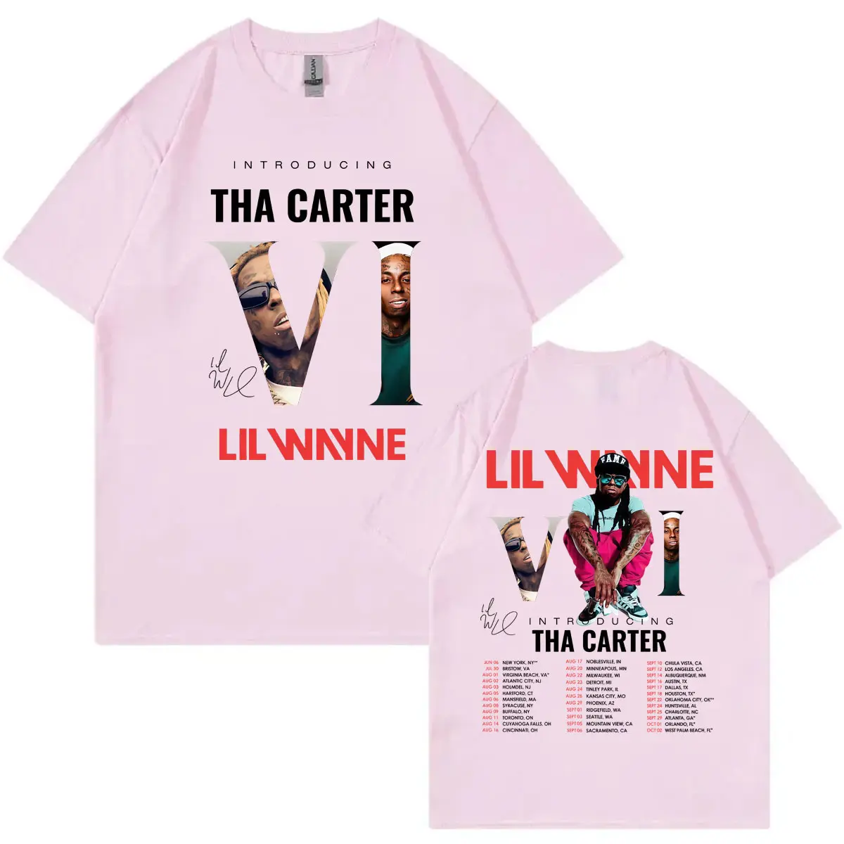 Lil Wayne Tha Carter Vl Tour 2025 T-shirt Harajuku Hip Hop Pop Music Short Sleeve T-shirts Men's Women's Fashion Casual T Shirts