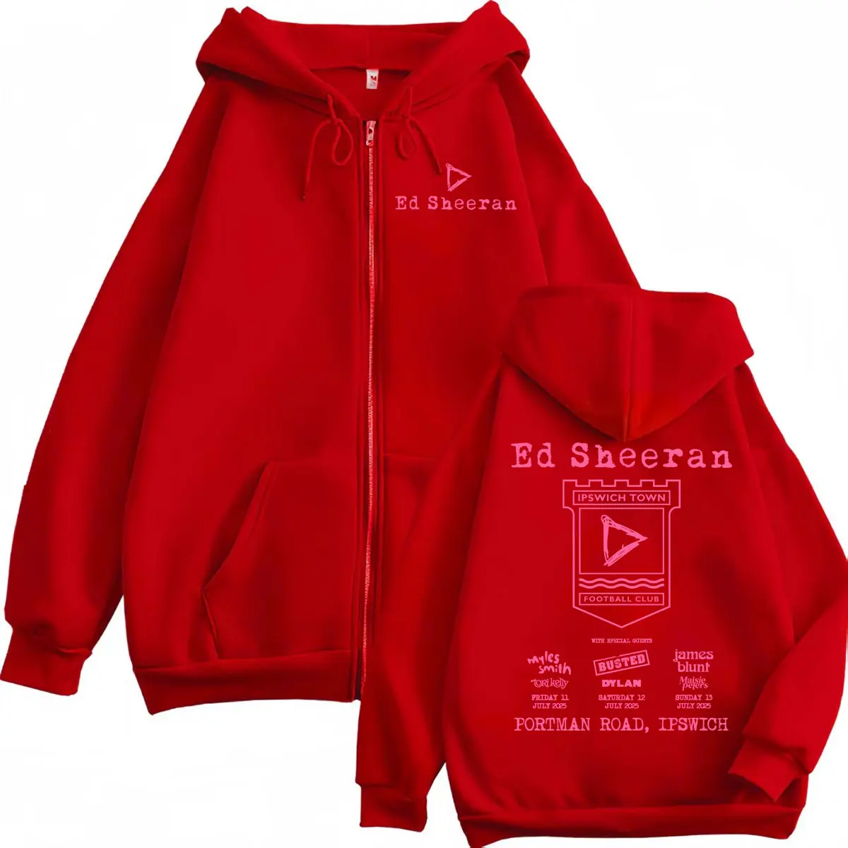Ed Sheeran Play Tour 2025 Zipper Hoodie Men Women Clothing Fashion Y2k Zip Up Sweatshirt High Quality Fleece Oversized Pullovers