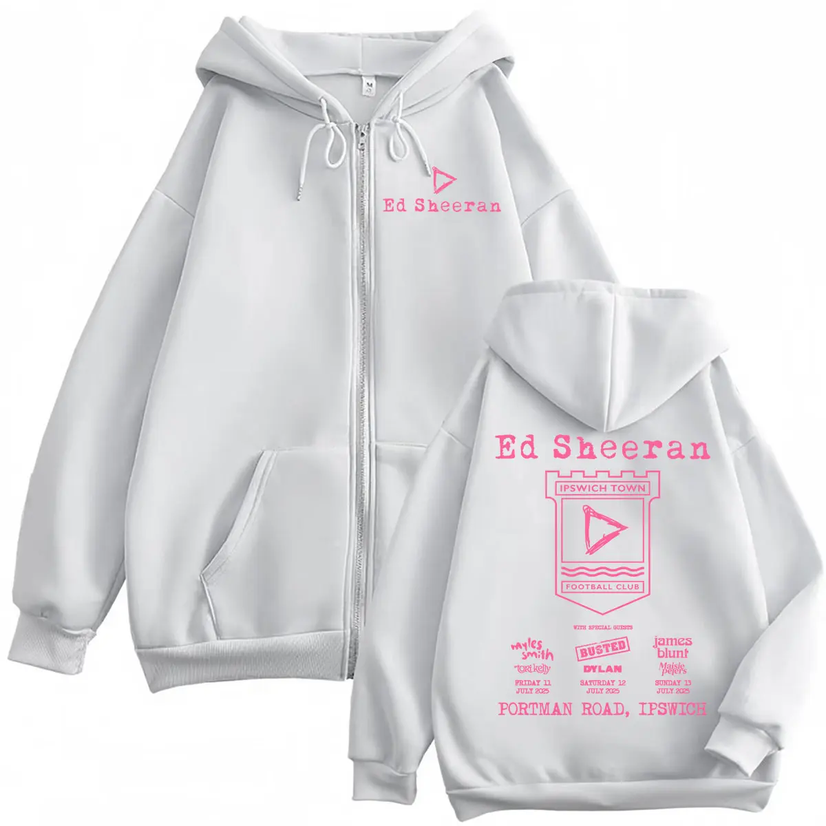Ed Sheeran Play Tour 2025 Zipper Hoodie Men Women Clothing Fashion Y2k Zip Up Sweatshirt High Quality Fleece Oversized Pullovers
