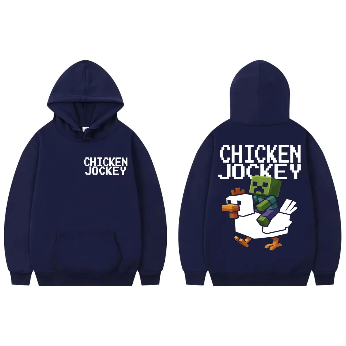 Chicken Jockey Funny Graphic Hoodies Men Women Harajuku Cartoon Hooded Sweatshirts Casual Fashion Oversized Pullovers Streetwear