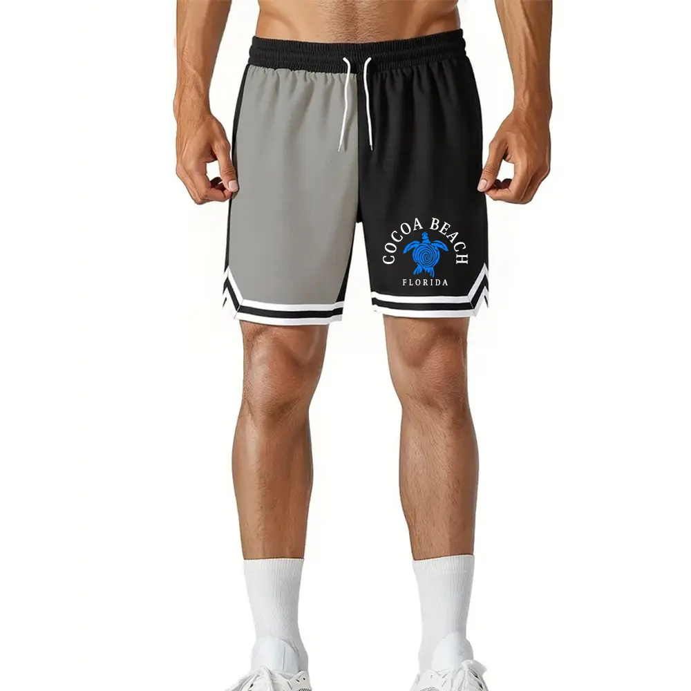 Men's Basketball Shorts Turtle Print Casual Shorts Quick Dry Shorts Men's Summer Fitness Running Exercise