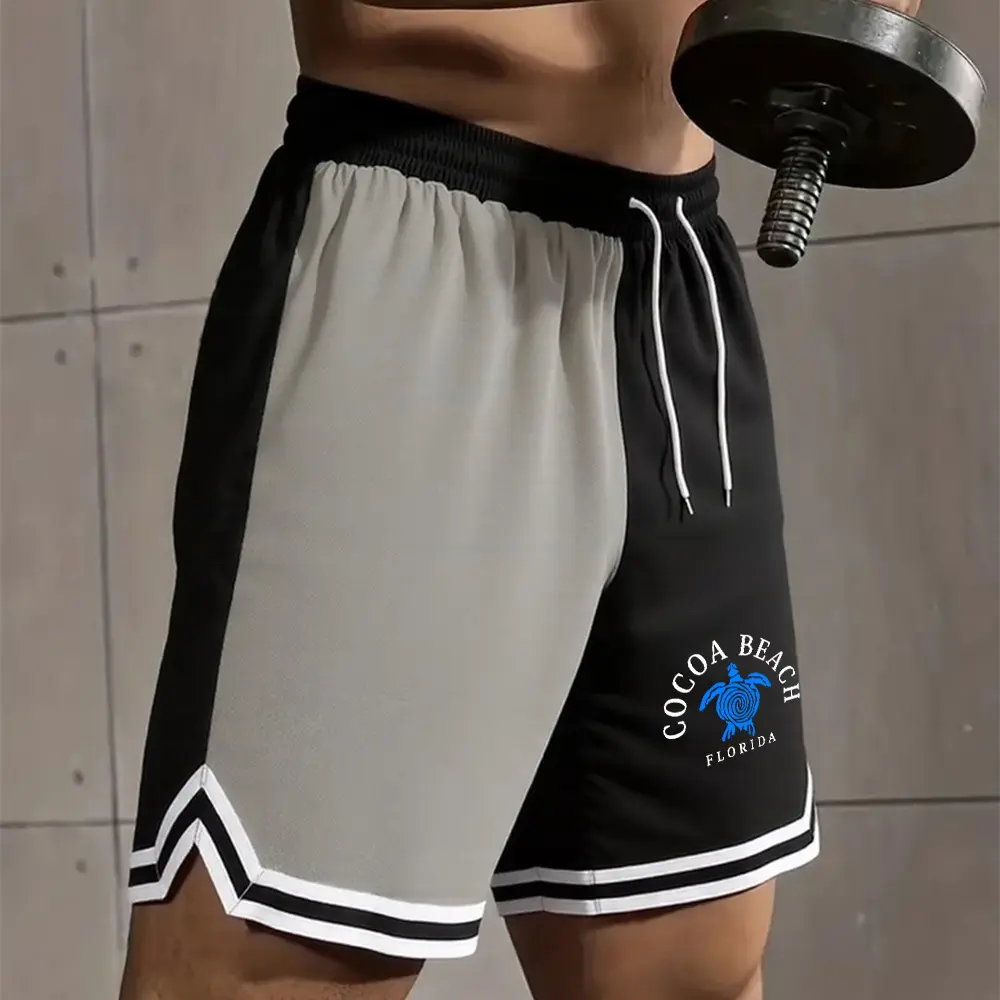 Men's Basketball Shorts Turtle Print Casual Shorts Quick Dry Shorts Men's Summer Fitness Running Exercise