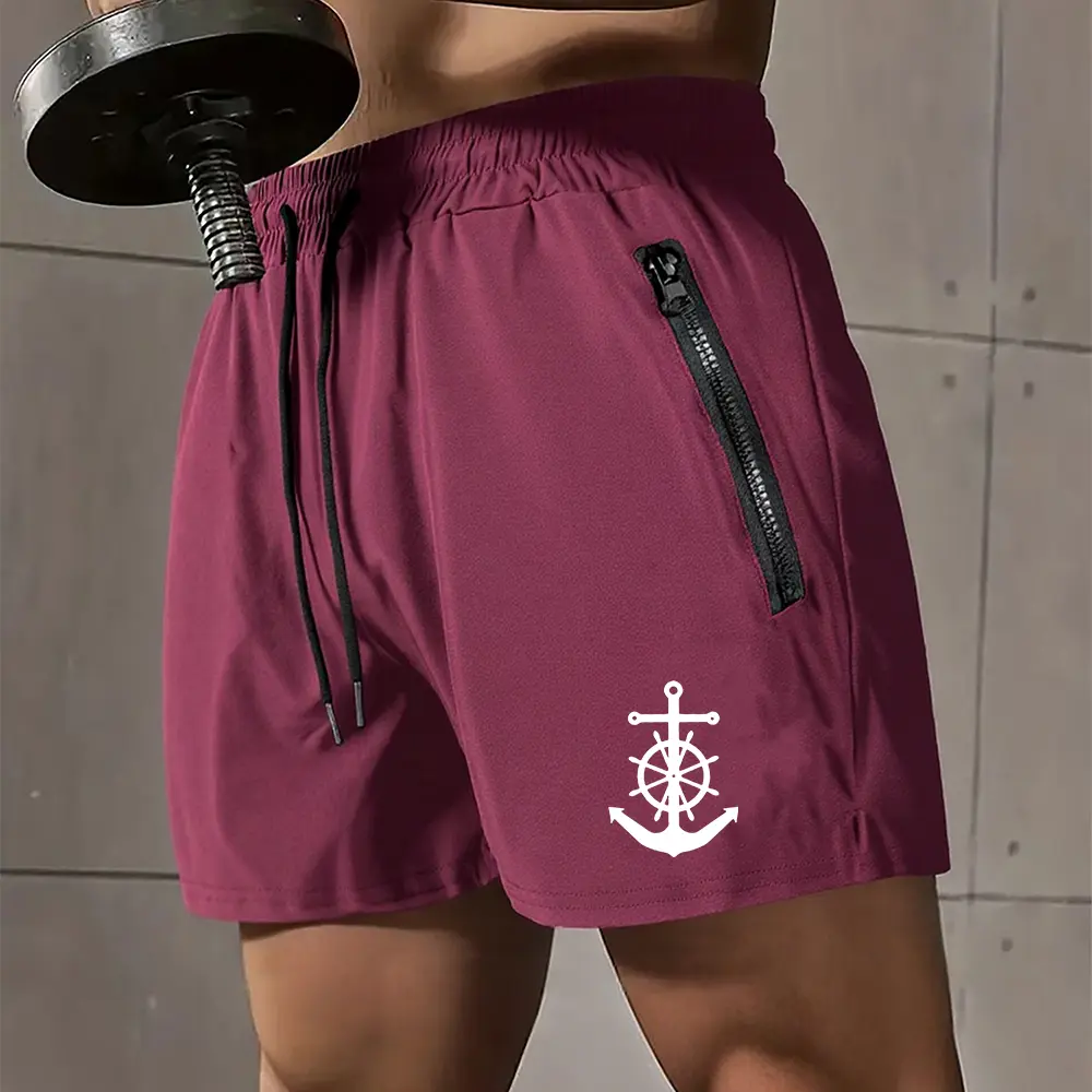 Men's Board Shorts Swimming Trunks for Men Summer Surfing Fitness Quick DryBeach Shorts with Zippered Pocket Male 5Colors