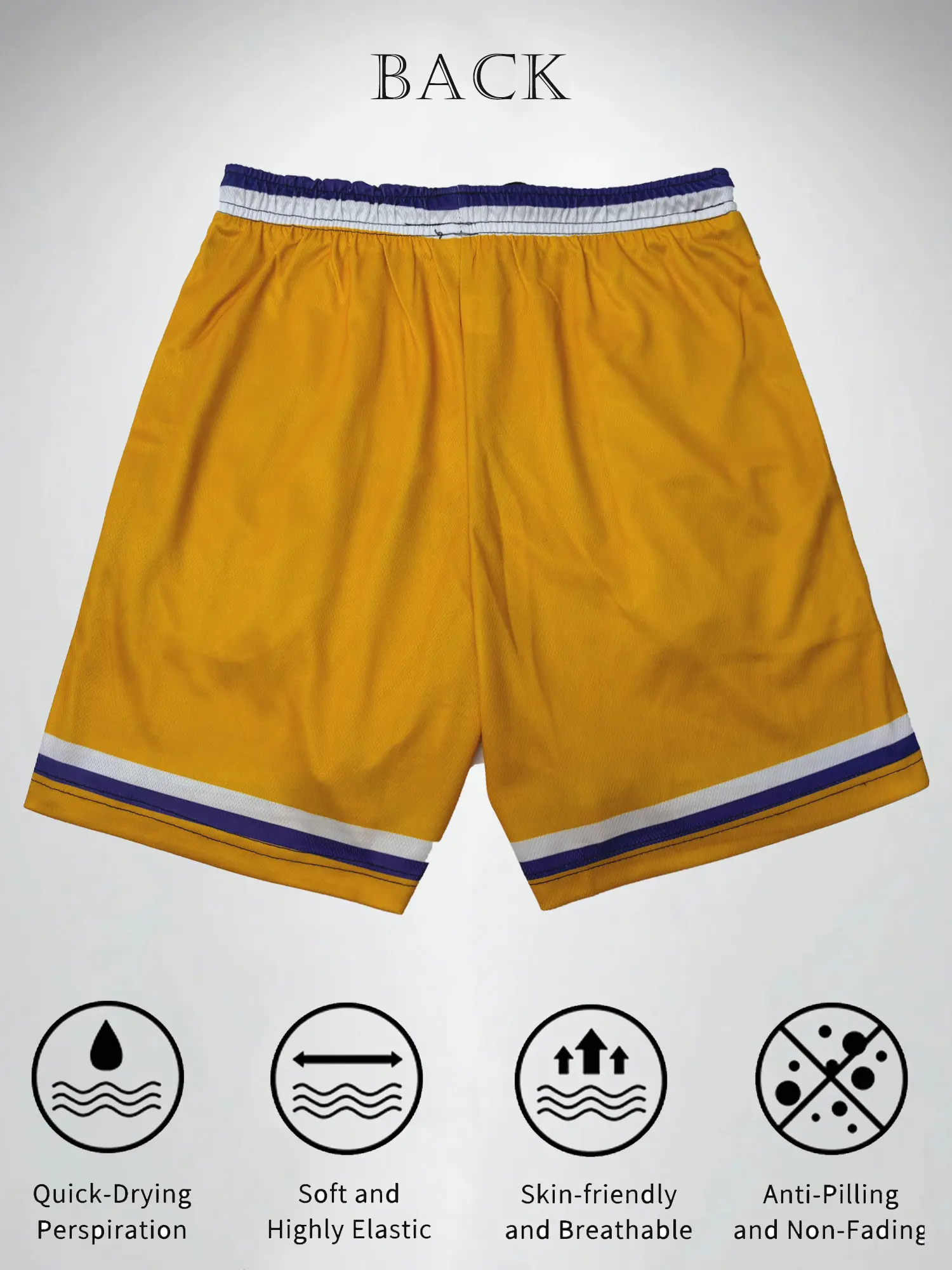 Men's Sports Basketball Los Angeles Printed Shorts Quick Dry Fitness Shorts Summer Fitness Running Casual Breathable Shorts Men