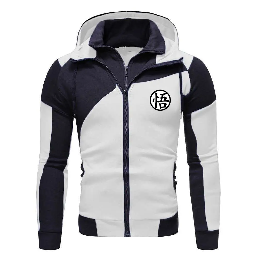 Men's Jackets Coat Casual Manga Hooded Sweatshirts Fashion Zip Up Hoodies Fleece for Men Autumn Winter Outdoor Daily Streetwear