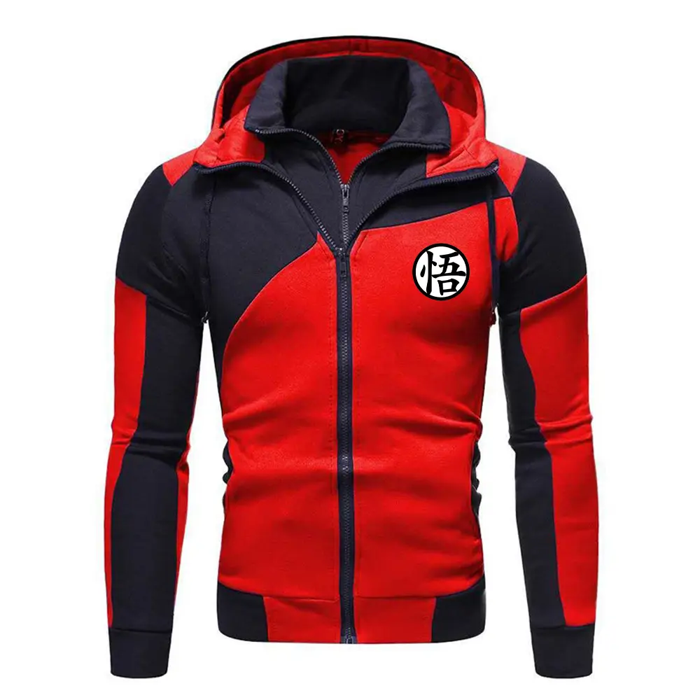 Men's Jackets Coat Casual Manga Hooded Sweatshirts Fashion Zip Up Hoodies Fleece for Men Autumn Winter Outdoor Daily Streetwear