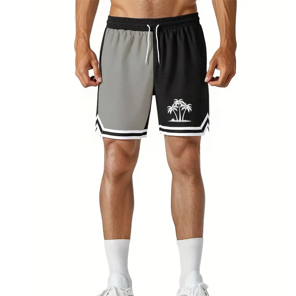Men's Basketball Shorts Coconut Tree Print Sports Casual Shorts Quick Dry Fitness Shorts Men's Summer Fitness Running Basketball