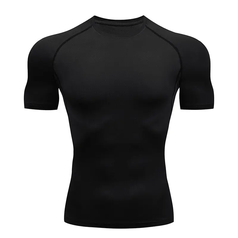 Men's Tight Dry Tshirt Muscle Moisture Wicking Gym Tshirts Fitness Sportswear Casual Holiday Short Sleeve Clothing Apparel