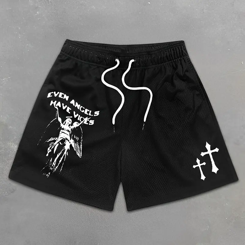 Men's Anime 3D Printed Beach Shorts Elastic Waist Anime Shorts Harman Printed Street Casual Loose Shorts