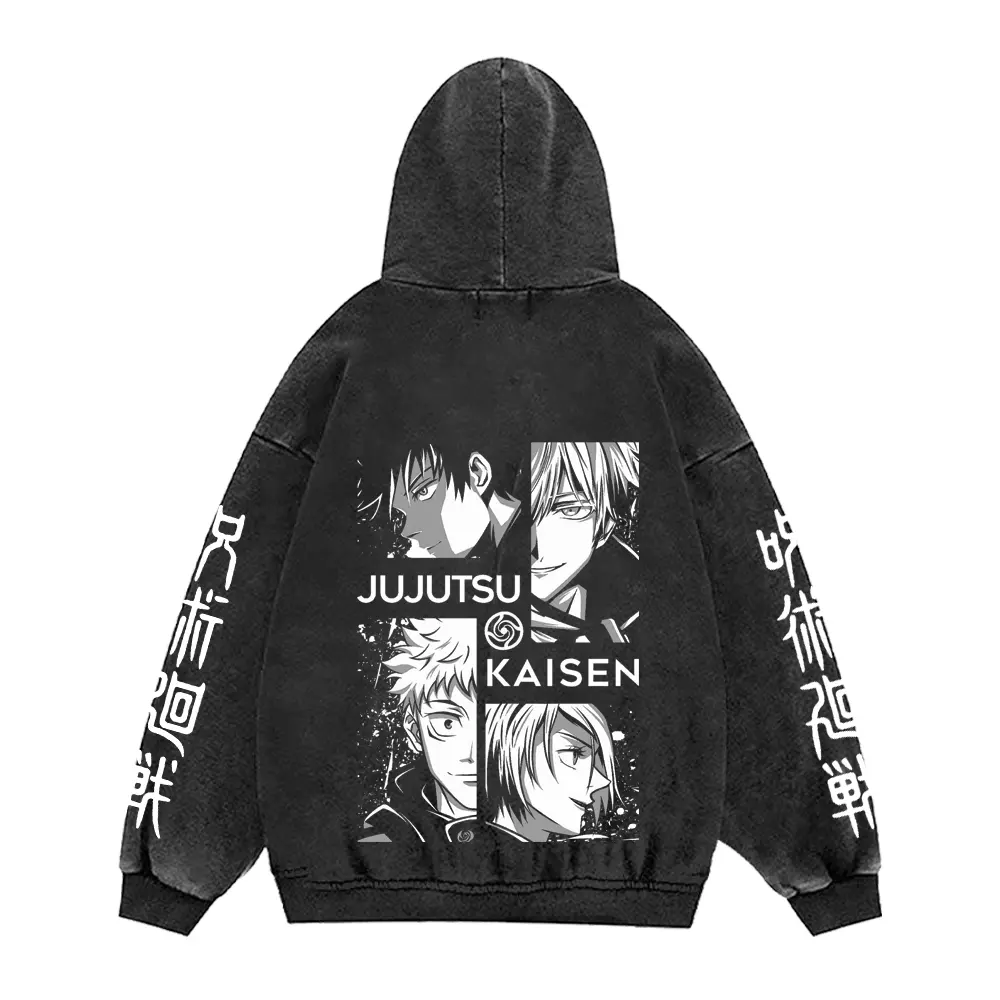 Jujutsu Kaisen Anime Hoodies Men Women 100%Cotton Toji Gothic Manga Sweatshirts Vintage Casual Pullover Fashion Streetwear Daily