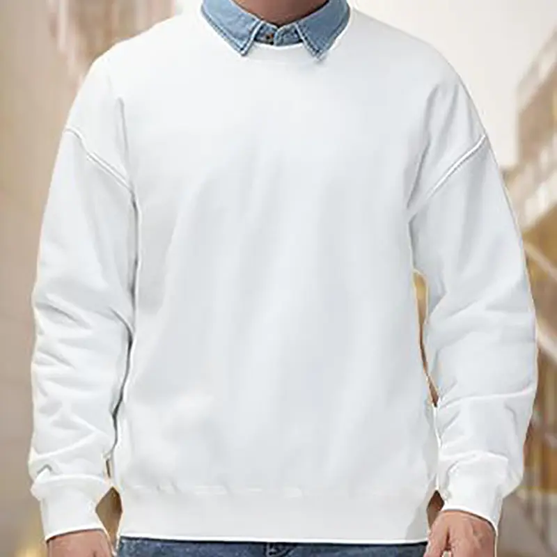 Men's and Women's Solid Color Thickened Round Neck Sweatshirts Casual Pullovers Daily Style Fashionable and Warm