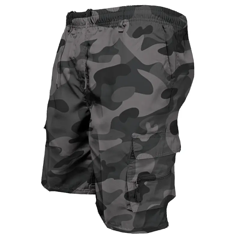 Fashion Men's Cargo Shorts Mens Tactical Short Pants Casual Big Pocket Sports Slacks Cargo Panels Trousers Plus Size for Male