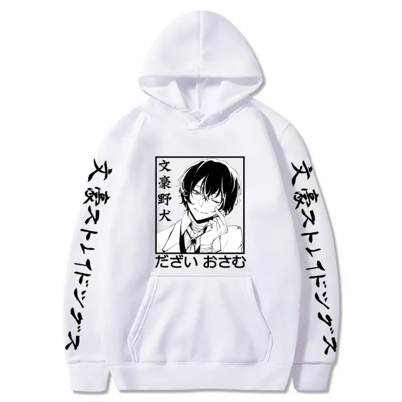 Bungo Stray Dogs Anime Hoodies Men Women Gothic Harajuku Sweatshirts Cartoon Manga Pullover Fleece Fall Winter Streetwear Unisex