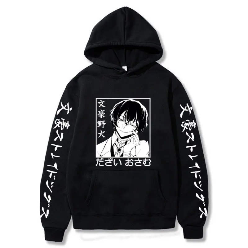 Bungo Stray Dogs Anime Hoodies Men Women Gothic Harajuku Sweatshirts Cartoon Manga Pullover Fleece Fall Winter Streetwear Unisex