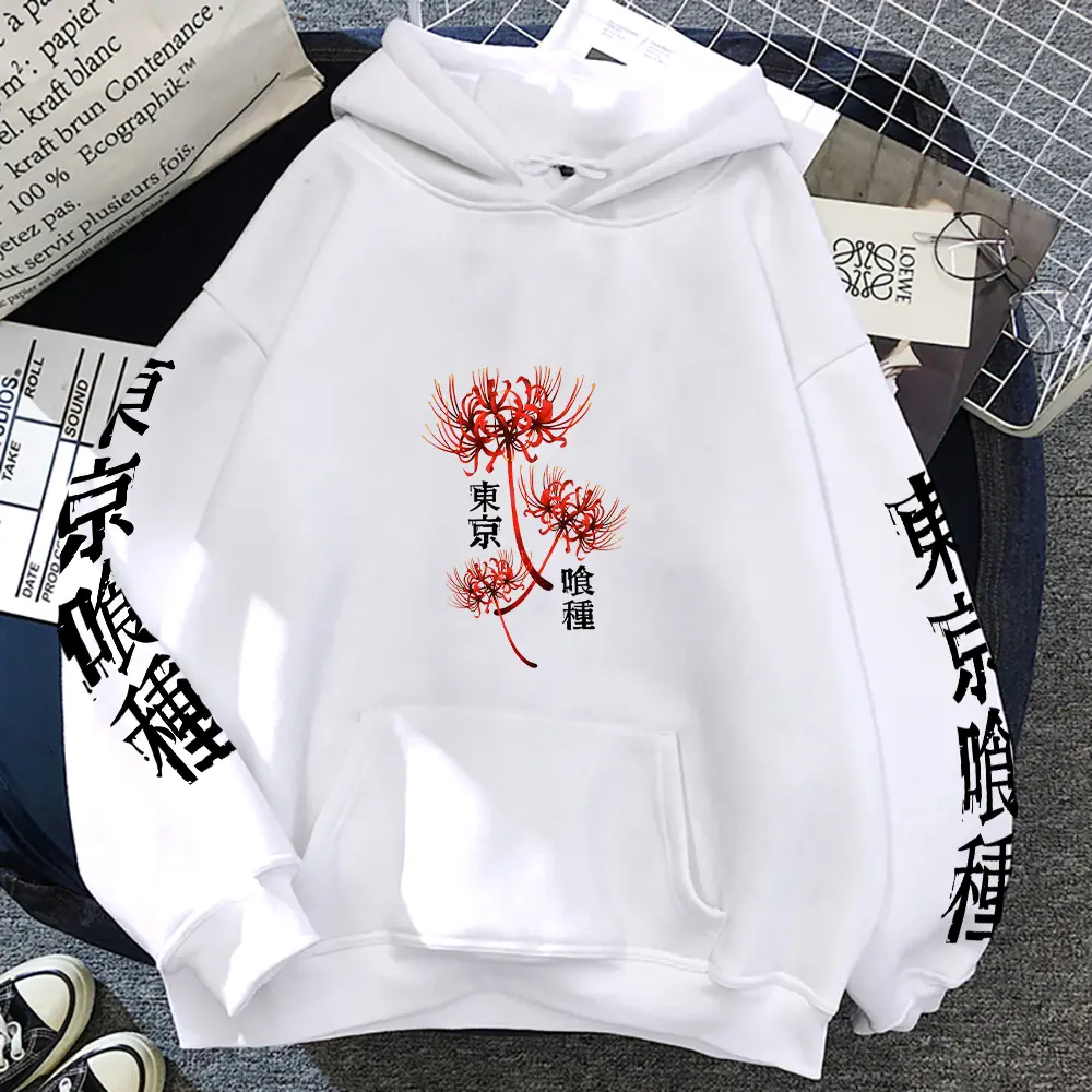 Tokyo Ghoul Anime Hoodies Men Women Harajuku Gothic Sweatshirts Casual Hooded Pullover Fashion Streetwear Autumn Winter 8 Colors