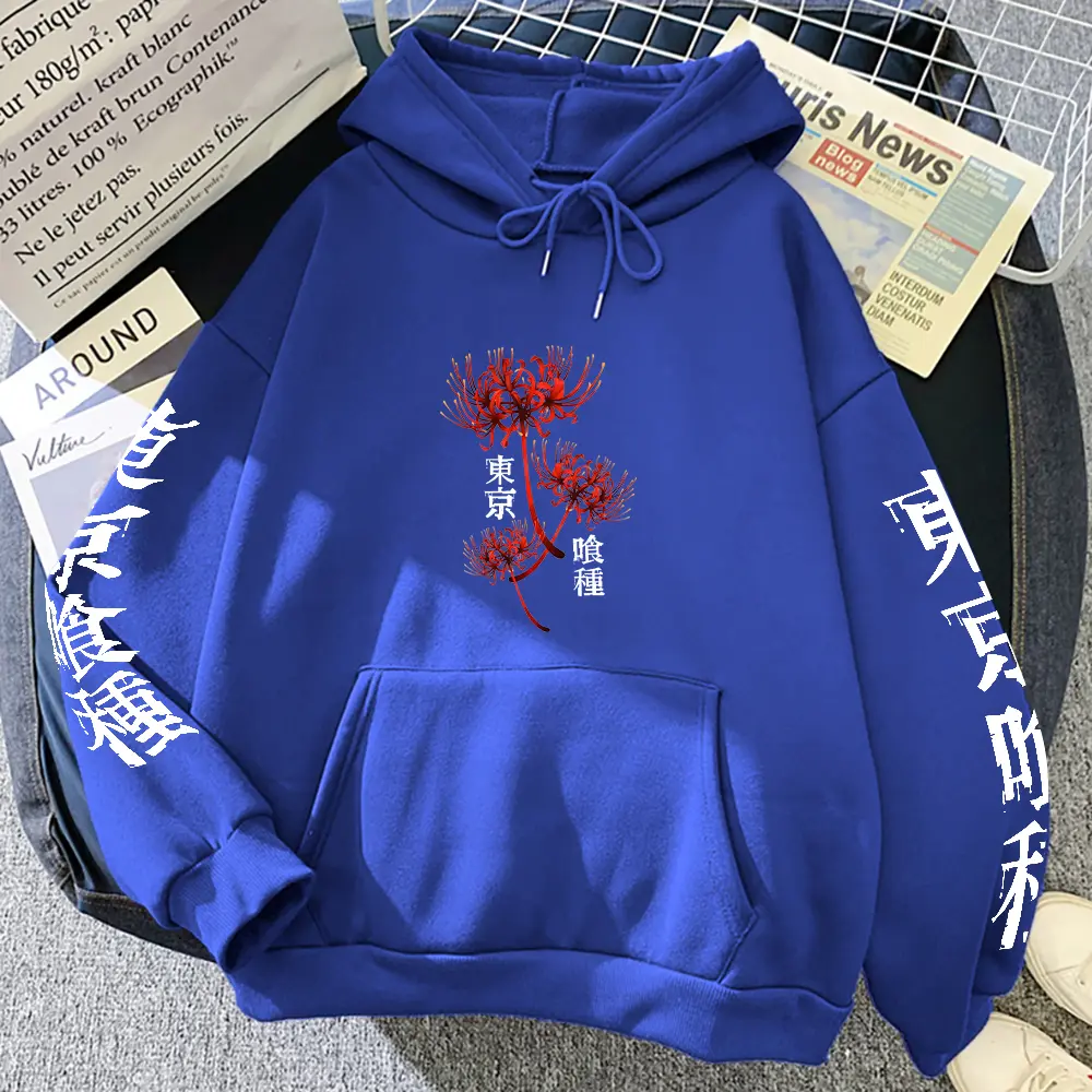 Tokyo Ghoul Anime Hoodies Men Women Harajuku Gothic Sweatshirts Casual Hooded Pullover Fashion Streetwear Autumn Winter 8 Colors