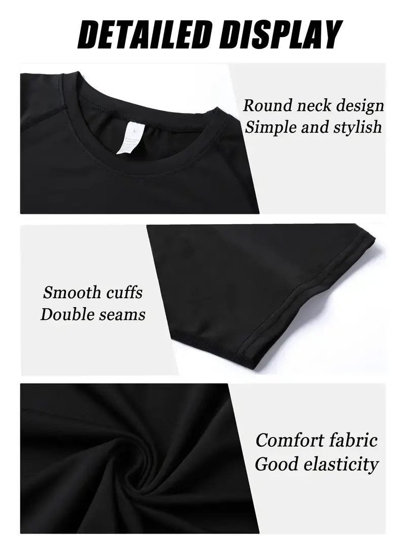 Men's Compression Shirts Fitness Snake Print Gym Shirts Quick Dry Rashguard Short Sleeve Sportswear Jogging Tops Tees Summer