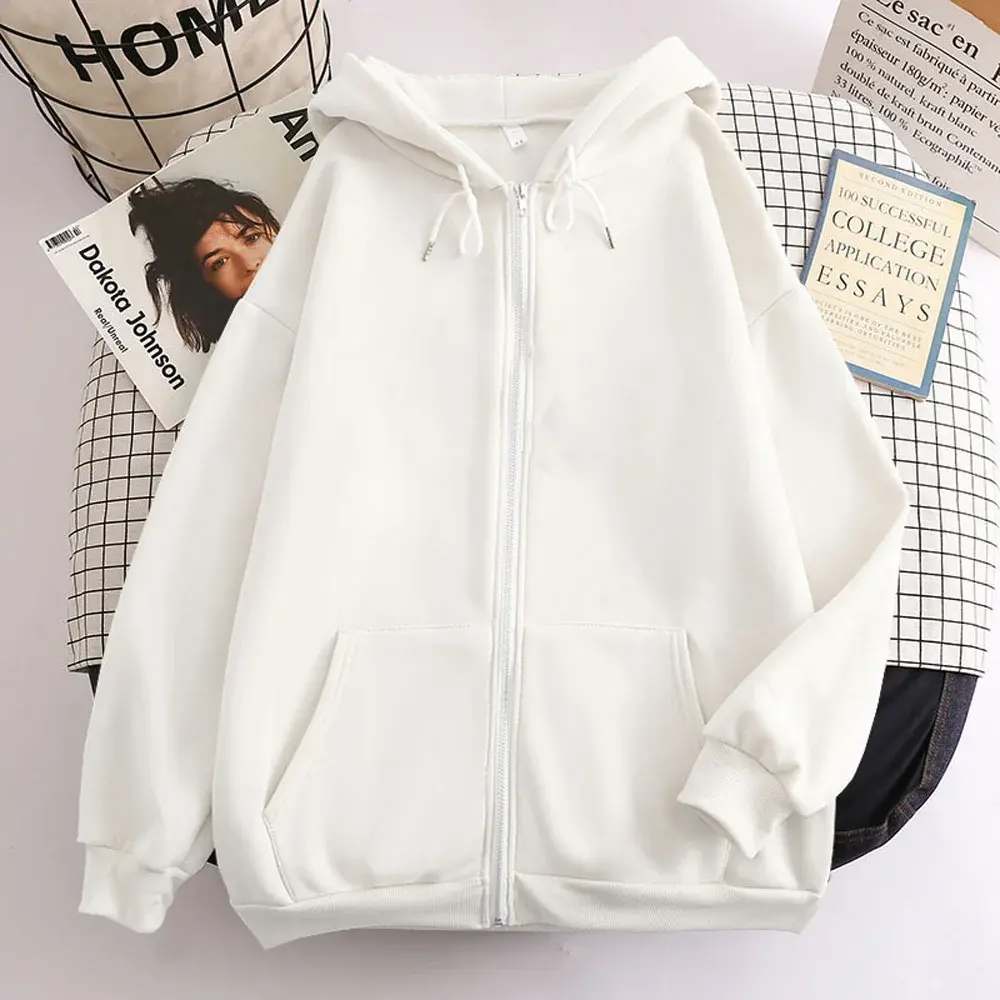 Men's Zip Up Hoodies Casual Zipper Jacket Coats Women Fleece Autumn Winter Harajuku Gothic Hooded Sweatshirts Sports Streetwear