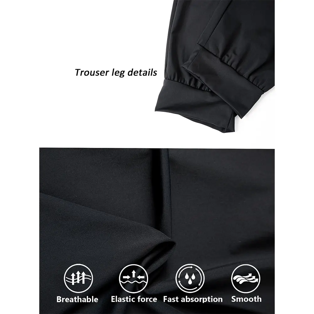 Ice Silk Summer Pants Quick Drying Sweatpant Male Fashion Lightweight Zipper Pocket Thin Elastic Trouser