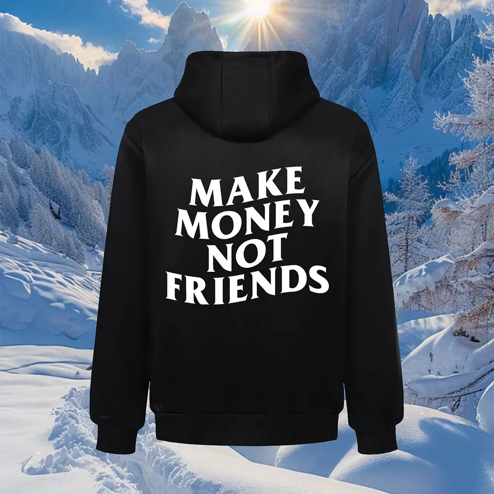 Winter Thicke Jacket Men's Lambwool Hoodies Warm Zipper Sweatshirts Loose Casual Printing Zip Up Jackets Long Sleeve Cardigan