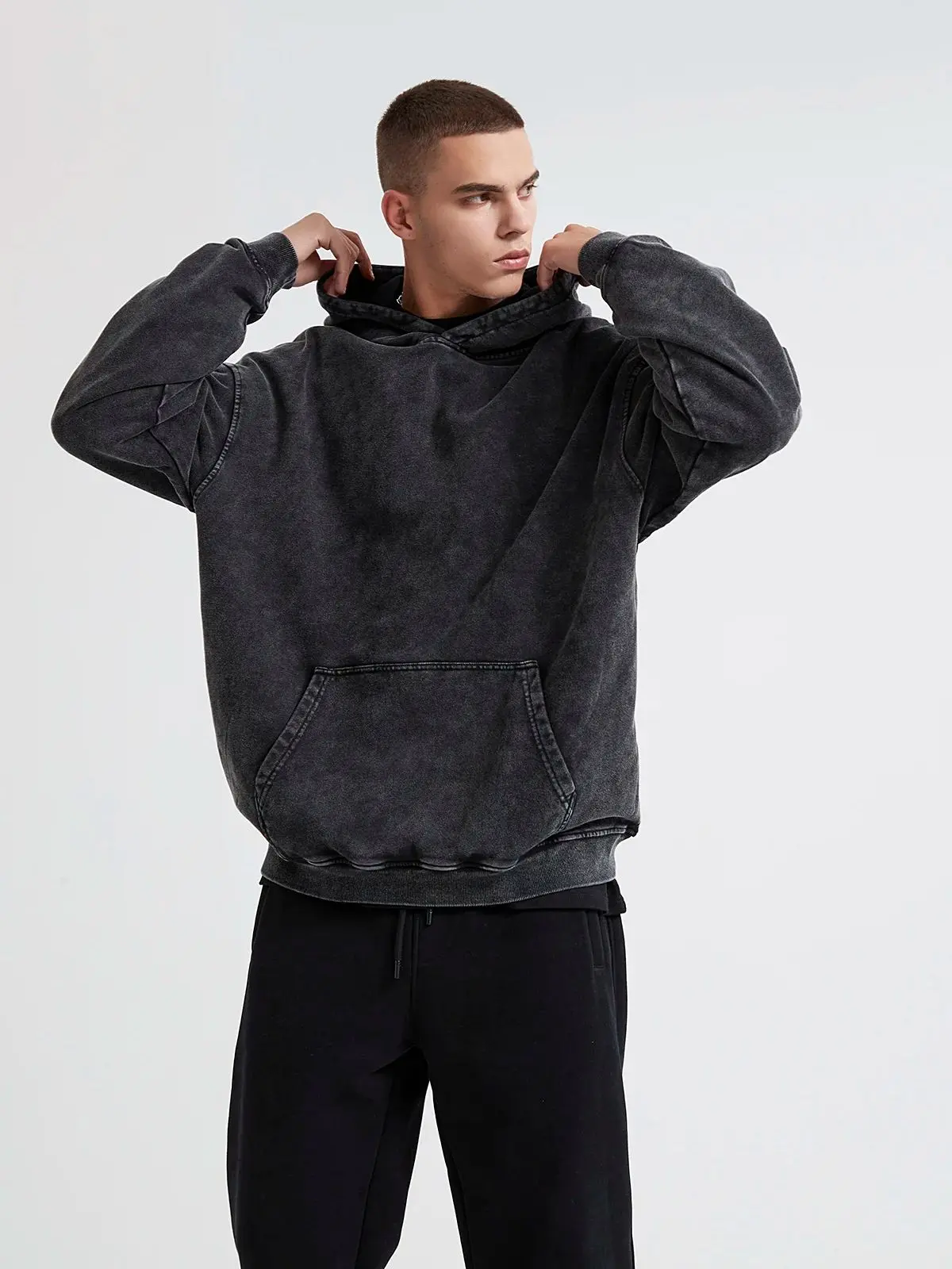 Vintage Washed Hoodies Men Women Cotton Retro Long Sleeve Harajuku Sweatshirts Fashion Loose Pullover Y2k Hip Hop Streetwear