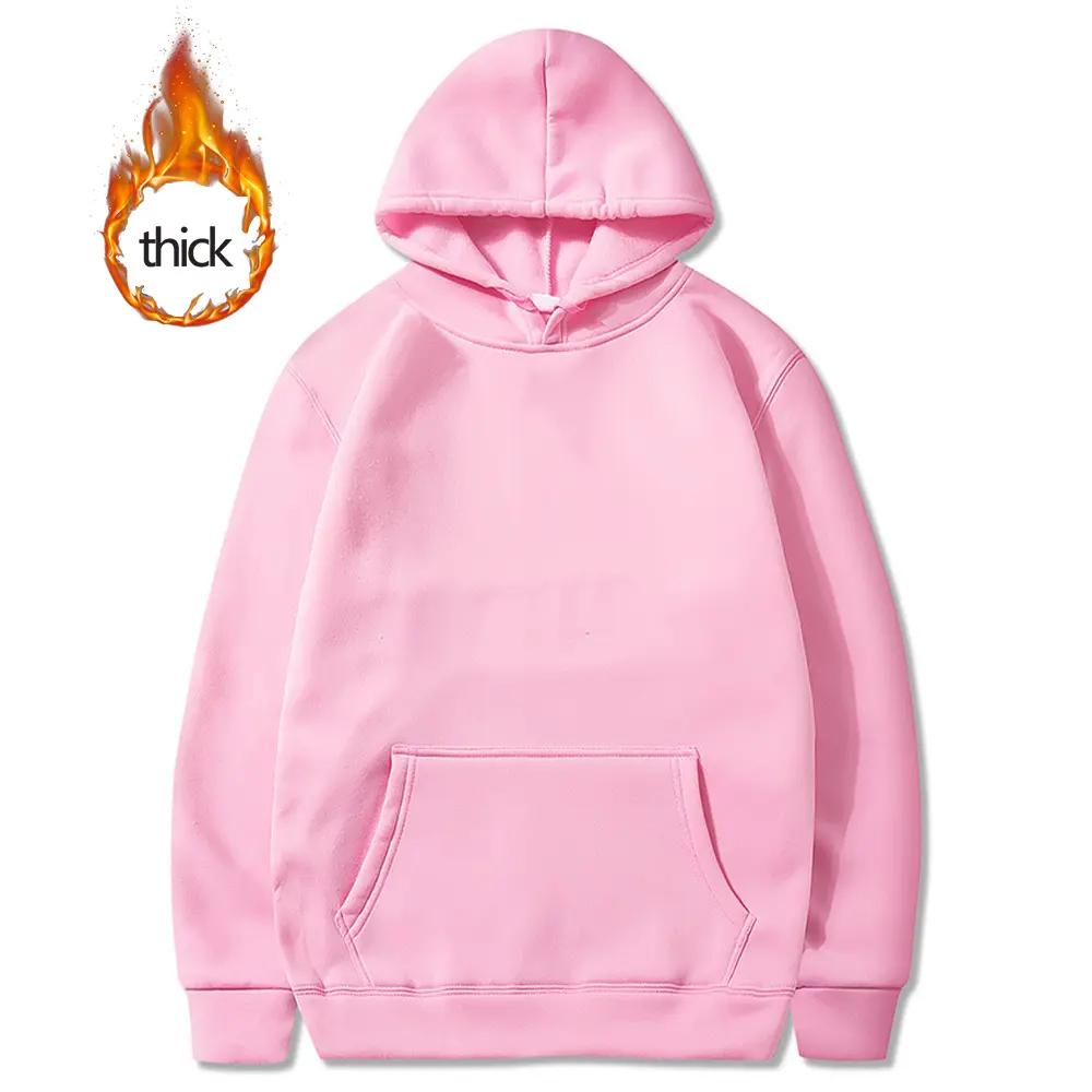 Solid Color Thickening Men's Hoodies New Autumn And Winter Casual Hoodies Sweatshirts Men's Top Hoodies Sweatshirt Male