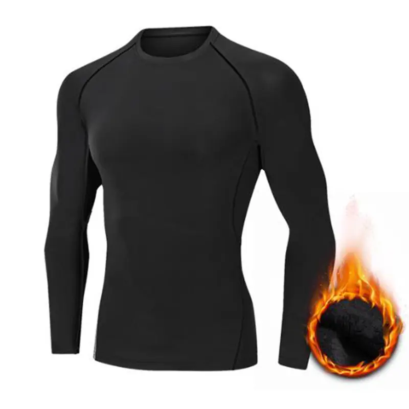Aismz Winter Thermal Underwear Men Clothing Thickening Sportswear Compression Gym Fitness Fleece Thermos Underwear Men