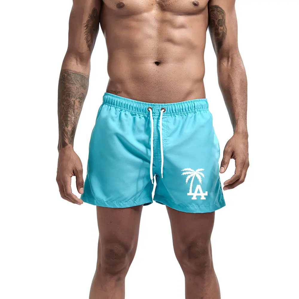 Coconut Tree Printed Swim Trunks Quick Dry Beach Shorts Men's Swimming Surfing Beach Pool Party Summer 12 Colors