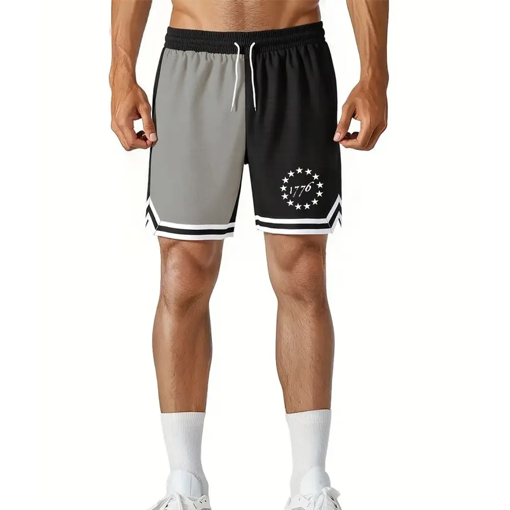 Men's Basketball Shorts American Star Print Casual Shorts Quick Dry Shorts Men's Summer Fitness Running Exercise 3 Colors