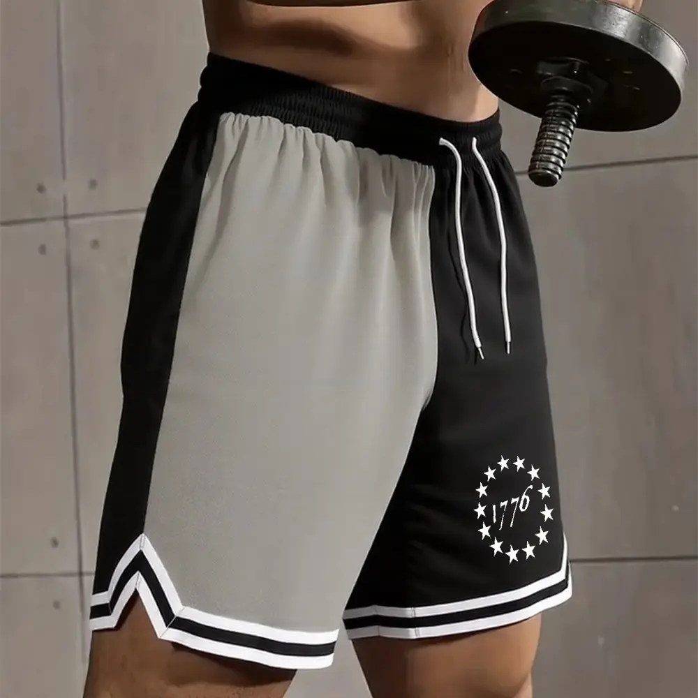 Men's Basketball Shorts American Star Print Casual Shorts Quick Dry Shorts Men's Summer Fitness Running Exercise 3 Colors