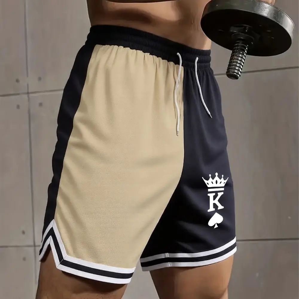 Men's Basketball Shorts King of Spades Print Casual Shorts Quick Dry Gym Short for Men Summer Fitness Running Workout 3 Colors