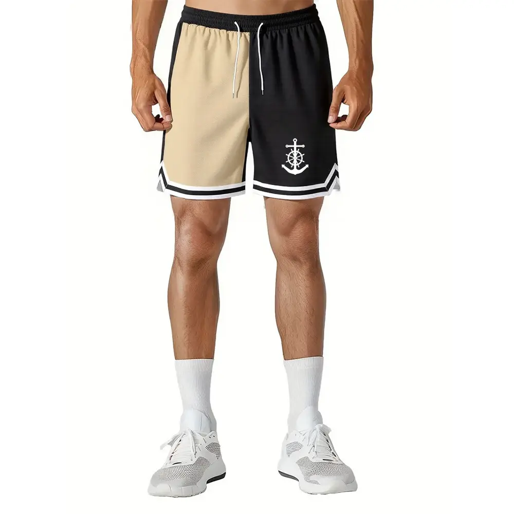 Men's Basketball Shorts Los Angeles Print Casual Shorts Quick Dry Short Pants for Men Summer Fitness Running Workout 3 Colors