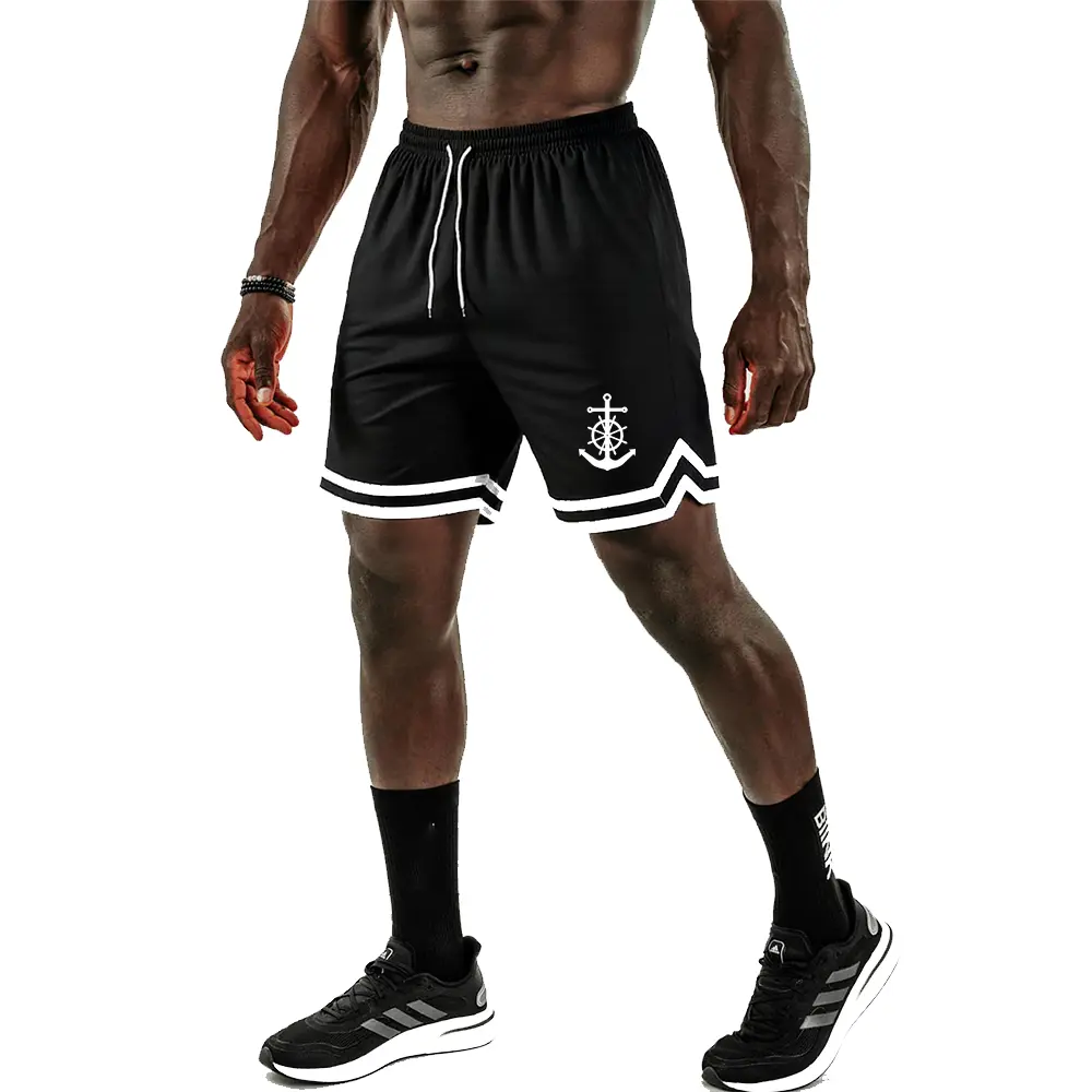 Men's Basketball Shorts Los Angeles Print Casual Shorts Quick Dry Short Pants for Men Summer Fitness Running Workout 3 Colors