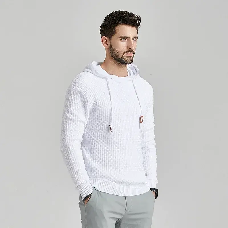 Men's Fashion Hooded Pullover Autumn Vintage Casual Hoodies British Style Hooded Sweatshirts Male Basic Shirt Sports Tops