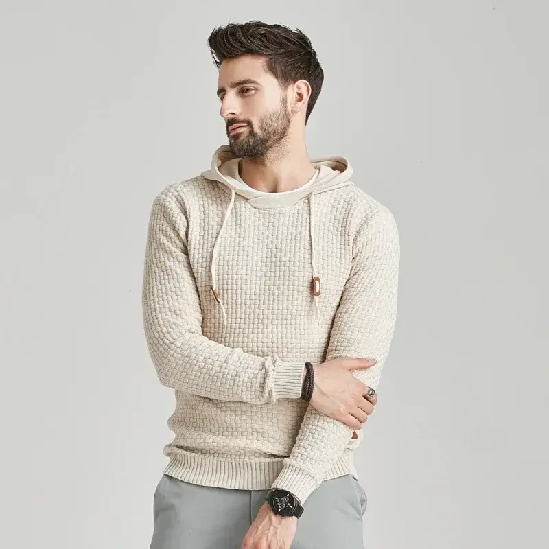 Men's Fashion Hooded Pullover Autumn Vintage Casual Hoodies British Style Hooded Sweatshirts Male Basic Shirt Sports Tops