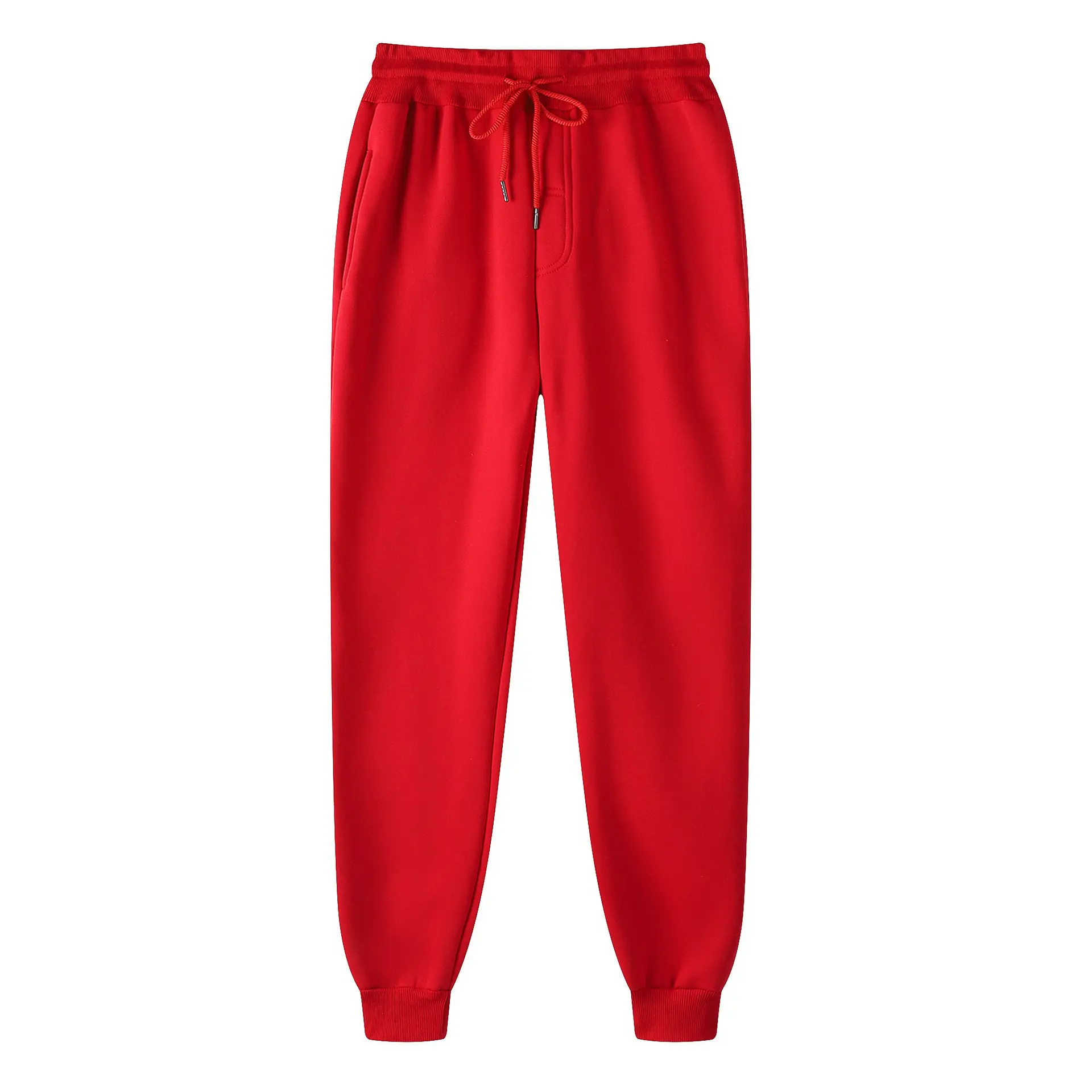 Men's Fleece Pants Sweatpants Joggers Winter Pants Trousers Side Pockets Elastic Waist Fleece Comfort Warm Daily Casual Unisex