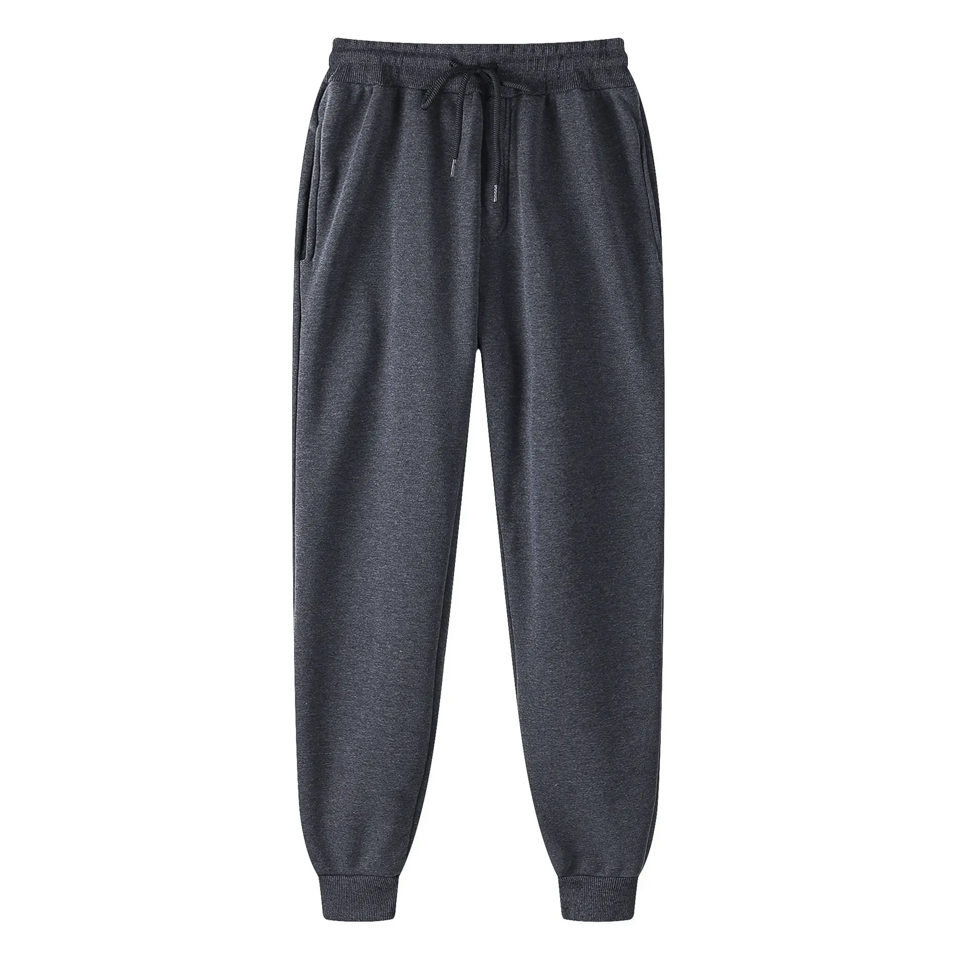 Men's Fleece Pants Sweatpants Joggers Winter Pants Trousers Side Pockets Elastic Waist Fleece Comfort Warm Daily Casual Unisex