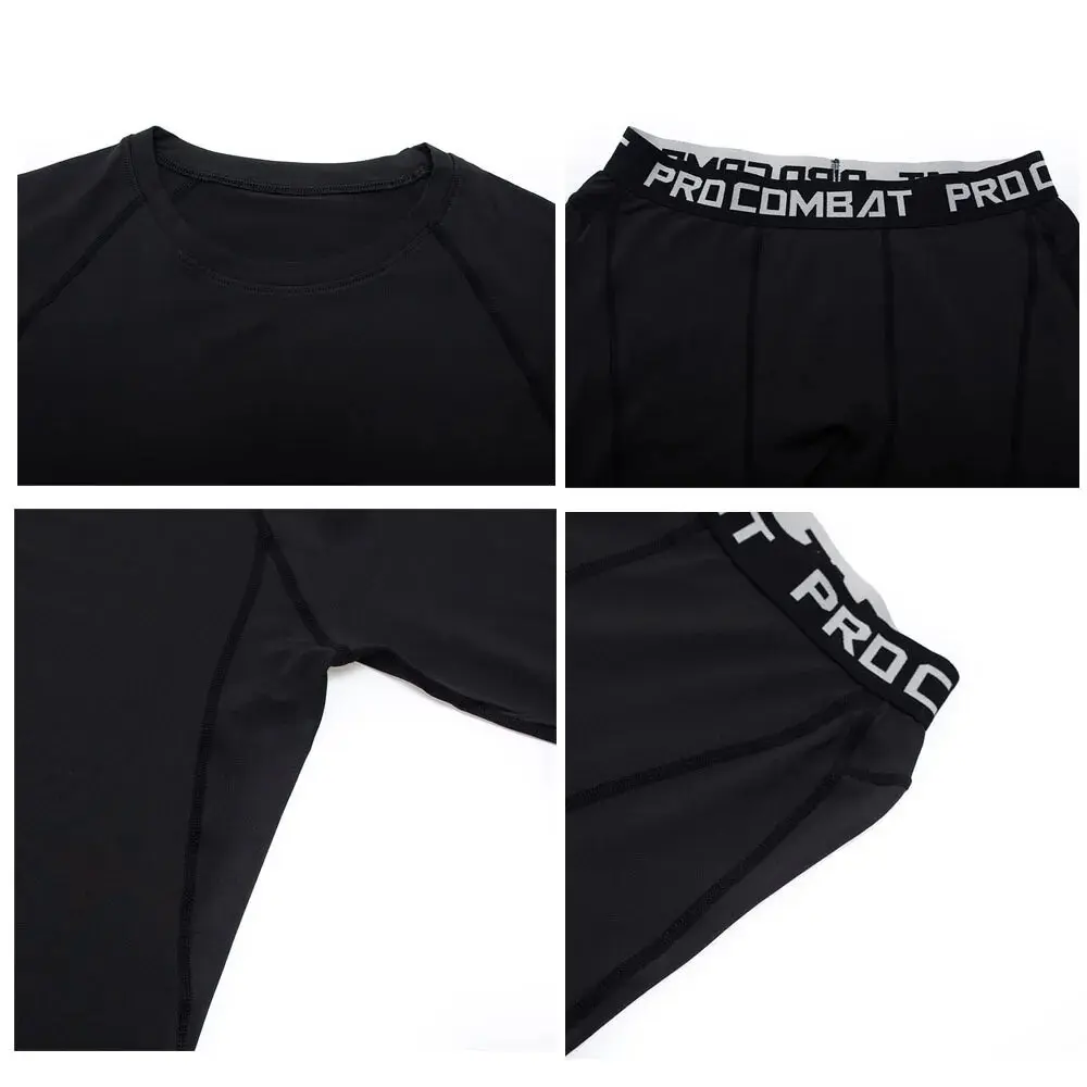 Men Compression Workout Set 3 PCS Workout Clothes Outfit Fitness Apparel Gym Outdoor Running  Clothes for Gym