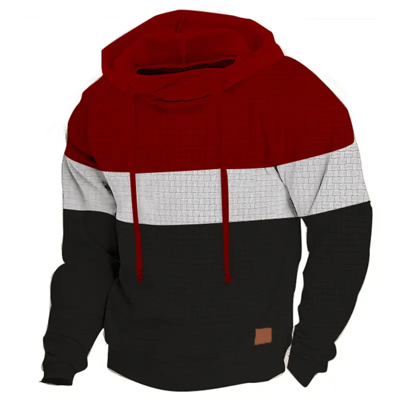 Men's Hoodie Pullover Sweatshirt Hooded Color Block Drawstring Sports & Outdoor Casual Streetwear Sportswear Basic Fall Winter