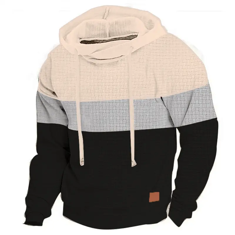 Men's Hoodie Pullover Sweatshirt Hooded Color Block Drawstring Sports & Outdoor Casual Streetwear Sportswear Basic Fall Winter