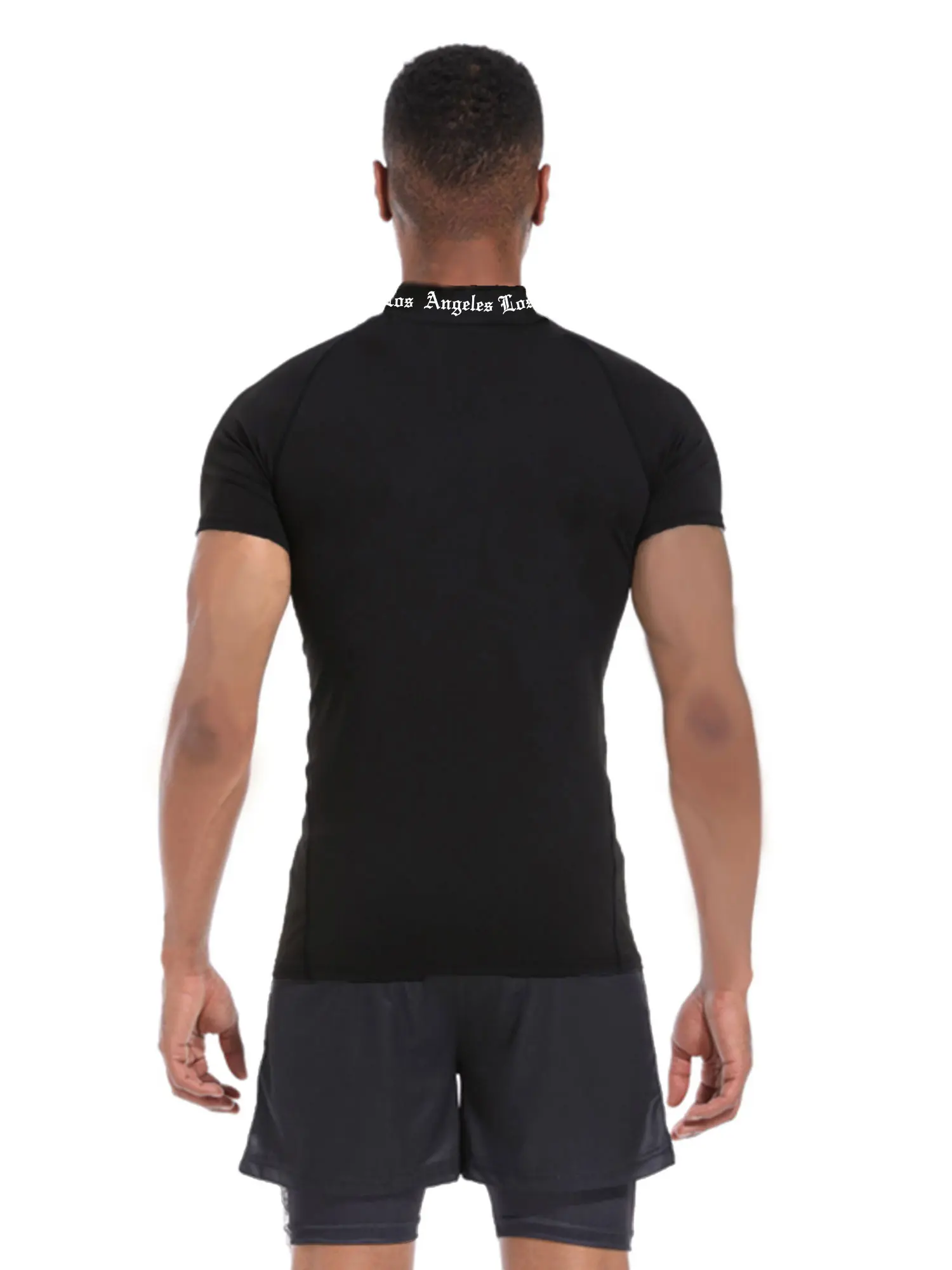 Men Bodybuilding Quick Dry Casual Compression Short Sleeve T-Shirt Man Gym Fitness Clothing Sport Running Workout Tee Sweatshirt