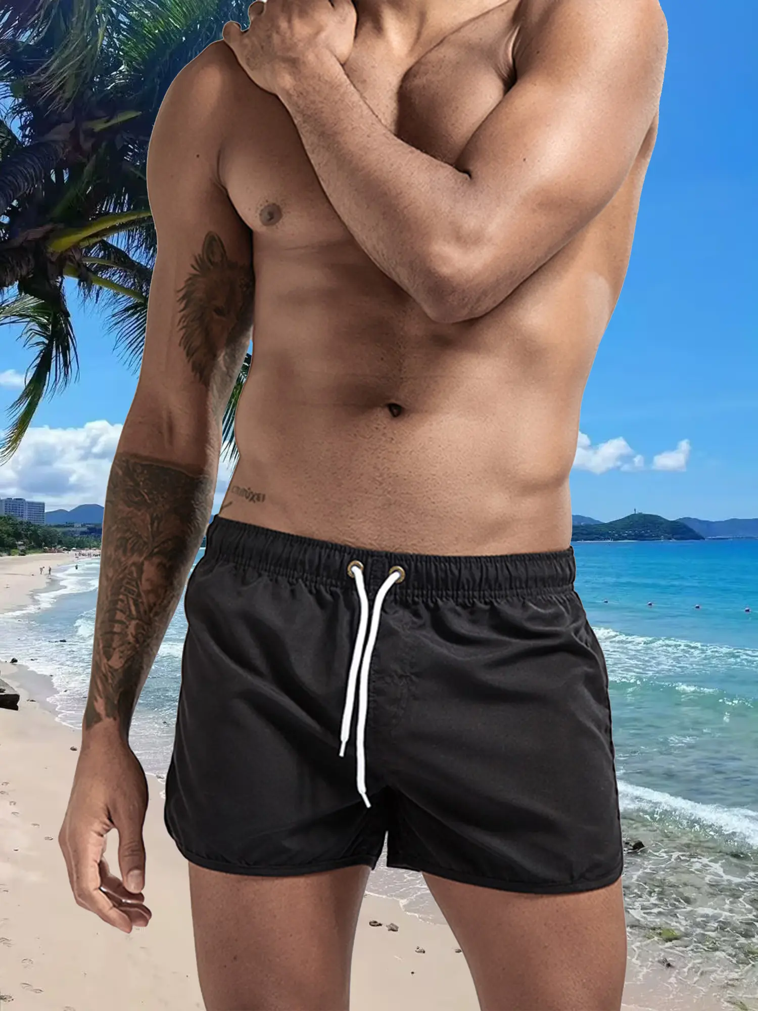 Men's Swim Trunks Swim Shorts Quick Dry Board Shorts Bathing Suit for Swimming Surfing Beach Pool Party Vacation Summer 13Colors