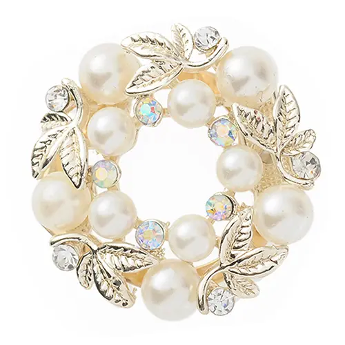 Scarf clip Fashion Elegant Women Bow Rhinestone Pearl Pins Corsage Exquisite High Quality Women's Party Wedding Brooches Badges