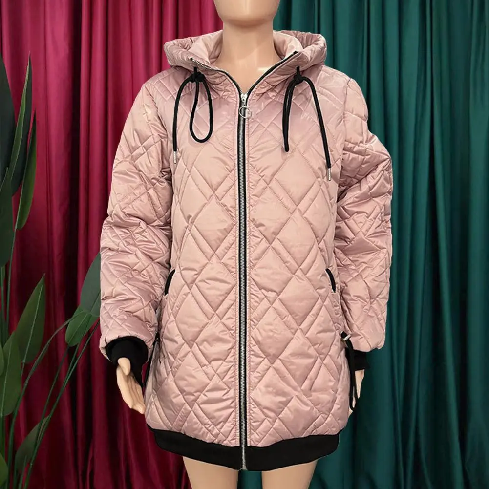 2024 Autumn/Winter New Product Women's New Fashion and Casual Versatile Stand up Collar Hooded Jacket Cotton Coat