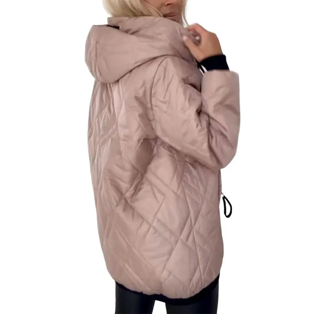 2024 Autumn/Winter New Product Women's New Fashion and Casual Versatile Stand up Collar Hooded Jacket Cotton Coat