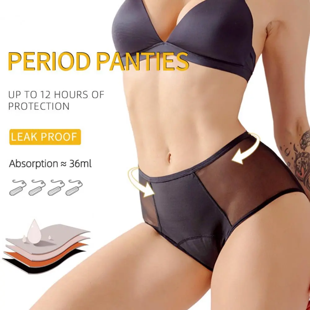 Swimwear Women High Bikini Waist Menstrual Leakproof Bikini Bottom Absorbent Short Pants Swimming Beach Bathing Swimsuit