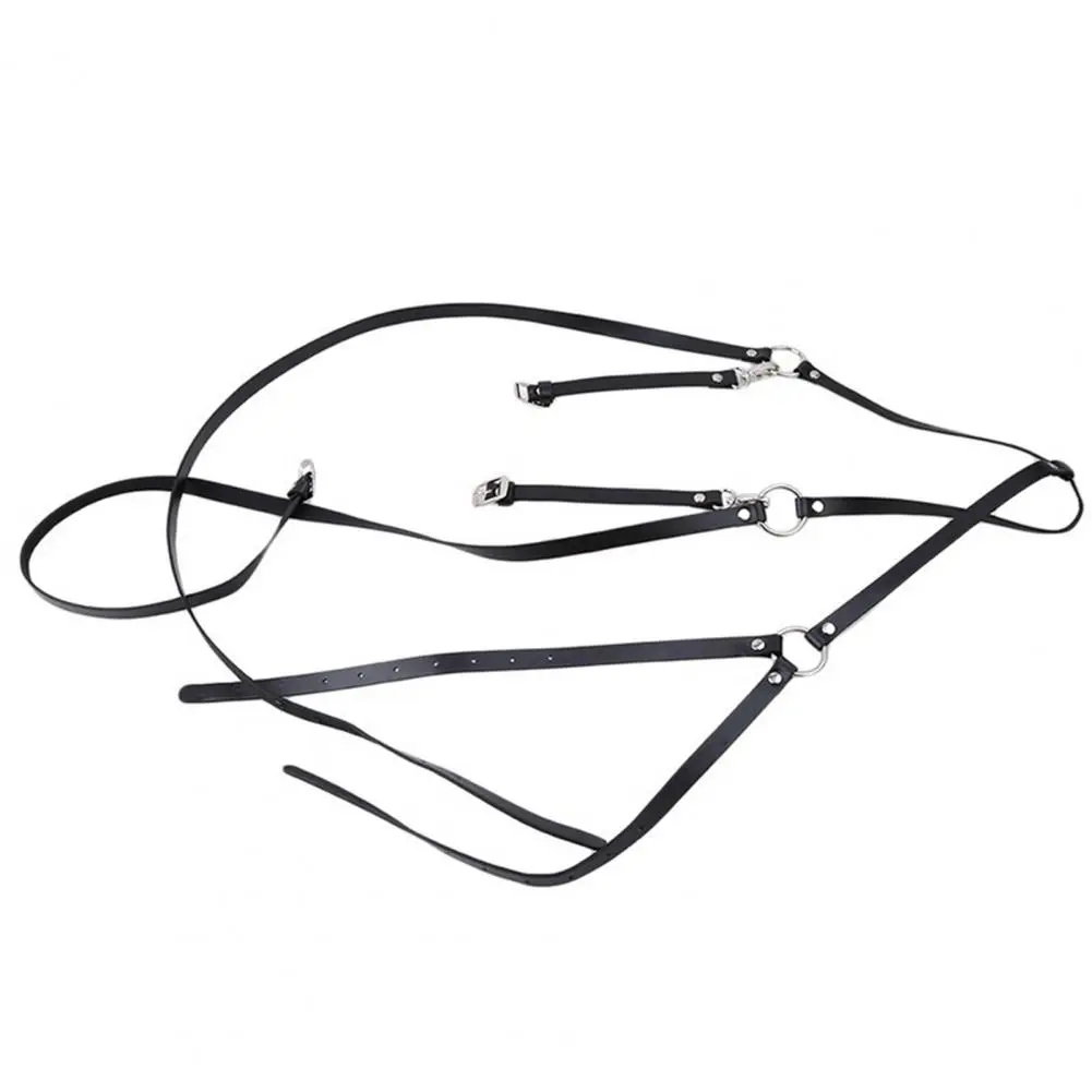 Gothic Handmade PU Leather Harness Belts Fashion Faux Leather Cage Vest Chest Sculpting Body Strap Waist Belt Cincher Harajuku