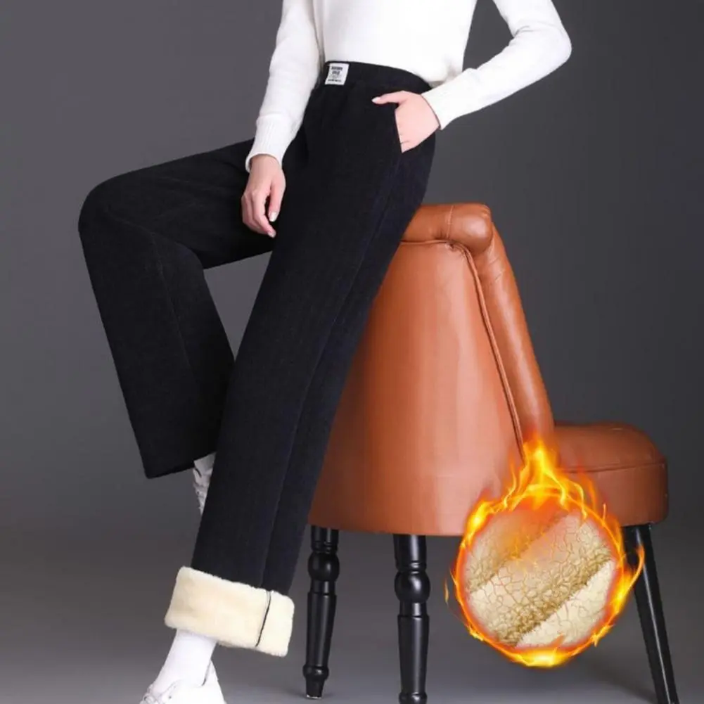 Plush Thick Casual Pants Women Corduroy Warm Pants Autumn Winter Leggings High Waist Harem Pants Trousers Women Брюкижен